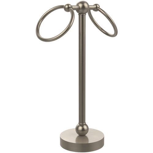 Antique Pewter Allied Brass BL-53-PEW Vanity Top 2 Ring Guest Towel Holder Antique Pewter Allied Brass BL-53-PEW Vanity Top 2 Ring Guest Towel Holder